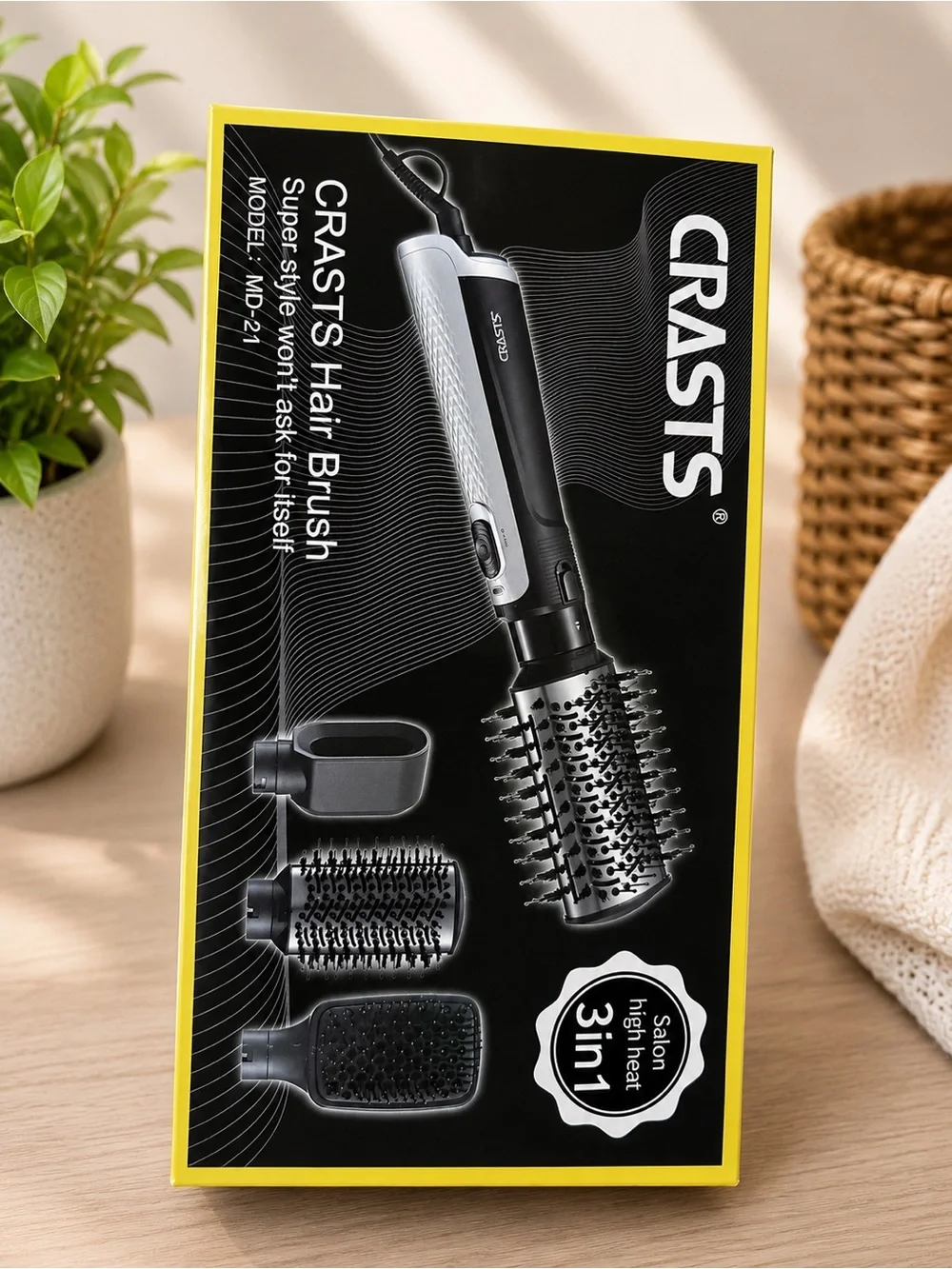 CRASTS 3-in-1 Hot Air Brush Styler – New in Box